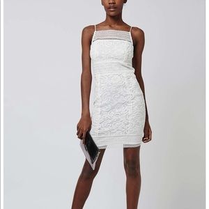 Topshop Tall White Lace Dress Size 4 NWT